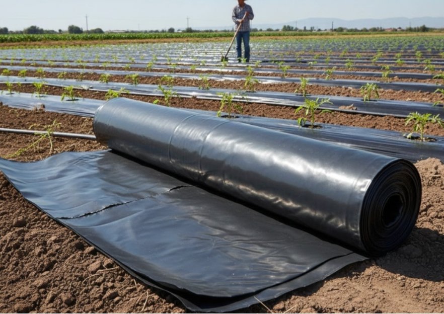 Rollo de plástico negro para agricultura e industria
