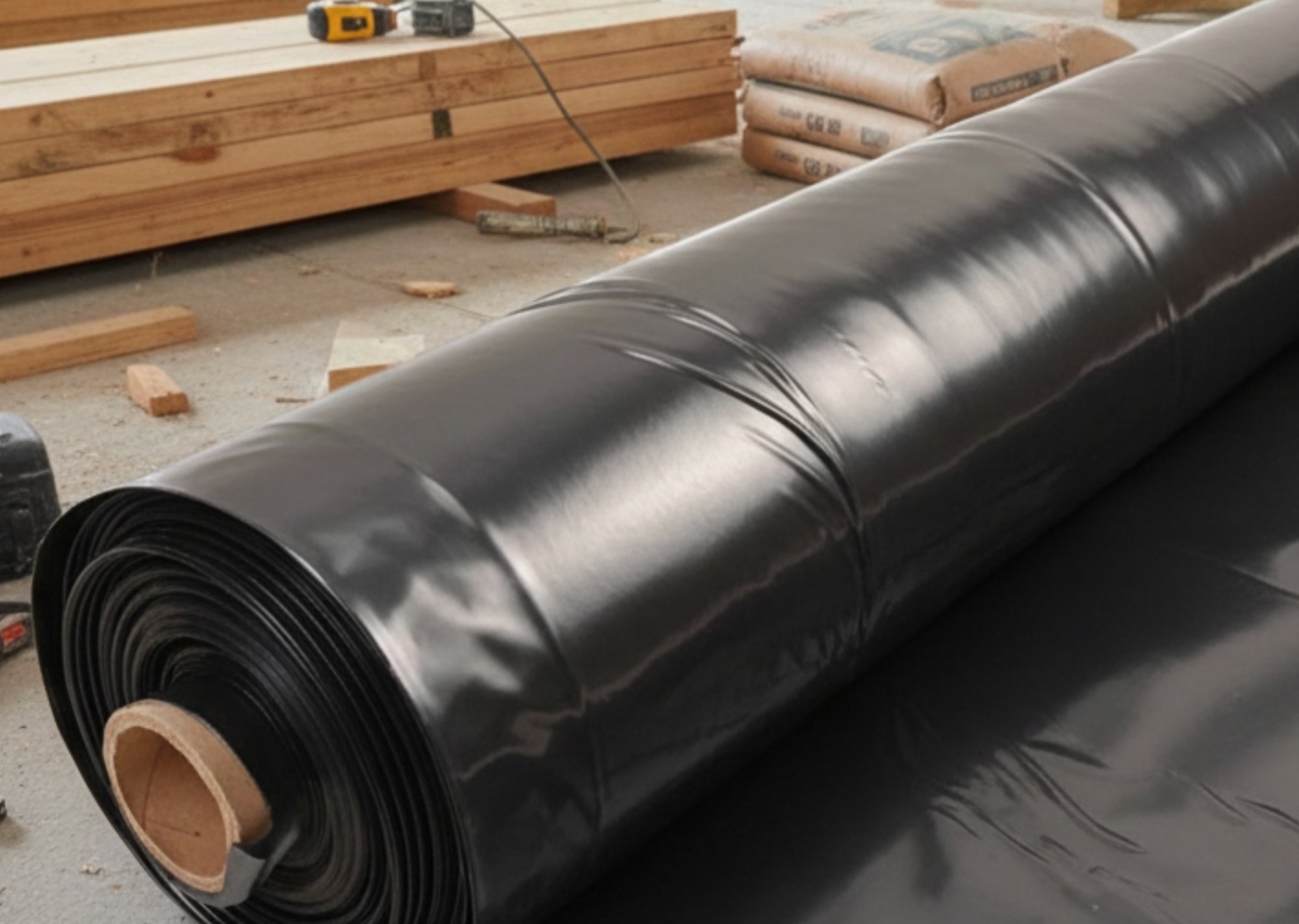 Rollo negro construcción